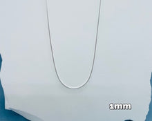 Load image into Gallery viewer, 925 Sterling Silver Snake 1mm Chain Necklaces &amp; Bracelets
