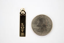 Load image into Gallery viewer, 14K Yellow Gold 'LOVE' with Heart Handmade Pendant with or without Rolo Chain
