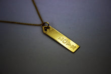 Load image into Gallery viewer, 14K Yellow Gold 'LOVE' with Heart Handmade Pendant with or without Rolo Chain
