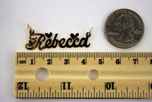Load image into Gallery viewer, 10K Solid Yellow Gold Personalized Custom Handmade Name Pendant Charm with Heart
