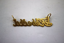 Load image into Gallery viewer, 10K Solid Yellow Gold Personalized Custom Handmade Name Pendant Charm with Heart
