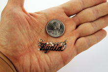 Load image into Gallery viewer, 10K Solid Yellow Gold Personalized Custom Handmade Name Pendant Charm
