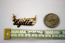 Load image into Gallery viewer, 14K Solid Yellow Gold Personalized Custom Handmade Name Pendant Charm
