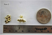 Load image into Gallery viewer, Authentic 14k Solid Yellow Gold Nugget Stud Earrings Men Women Unisex
