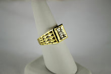 Load image into Gallery viewer, 14K Real Yellow Gold Initial Ring for Men

