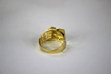 Load image into Gallery viewer, 14K Real Yellow Gold Initial Ring for Men
