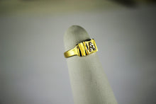 Load image into Gallery viewer, 10K Real Yellow Gold Initial Ring for Baby Kids Boys Children

