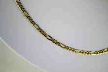 Load image into Gallery viewer, 10K REAL YELLOW GOLD 4.5mm Figaro Chain Pendant Necklace Bracelet 7" - 30"
