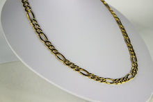 Load image into Gallery viewer, 10K REAL YELLOW GOLD 7.5mm Figaro Chain Pendant Necklace Bracelet 7" - 30"
