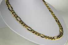 Load image into Gallery viewer, 10K REAL YELLOW GOLD 9.5mm Figaro Chain Pendant Necklace Bracelet 7" - 30"
