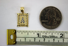 Load image into Gallery viewer, Authentic 14K Gold Initial Pendant Charm Plate Diamond Cut for Boys Me
