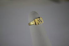 Load image into Gallery viewer, 14K Real Yellow Gold Initial Ring for Baby Kids Boys Children A ~ Z
