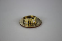 Load image into Gallery viewer, 14K Real Yellow Gold Initial Ring for Baby Kids Boys Children A ~ Z
