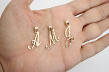 Load image into Gallery viewer, 14K Yellow Gold Initial Pendant Charm Diamond Cut for Everyone
