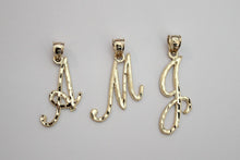Load image into Gallery viewer, 14K Yellow Gold Initial Pendant Charm Diamond Cut for Everyone
