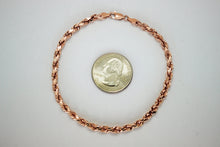 Load image into Gallery viewer, 14K Solid Rose Gold Rope Chain Necklace 1.5mm ~ 6mm for Men Women
