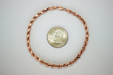 Load image into Gallery viewer, 10K Solid Rose Gold Rope Chain Necklace 1.5mm ~ 6mm for Men Women
