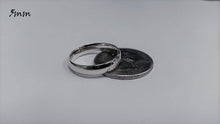 Load image into Gallery viewer, 10K Solid White Gold Wedding Band Men Women 2mm ~ 6mm Size 5 ~ 13 Free Engraving
