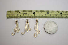Load image into Gallery viewer, 14K Yellow Gold Initial Pendant Charm Diamond Cut for Everyone
