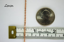Load image into Gallery viewer, 14K Solid Rose Gold Rope Chain Necklace 1.5mm ~ 6mm for Men Women
