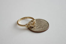 Load image into Gallery viewer, 14K Yellow Gold Heart Ring with CZ Girl Women Ladies
