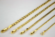 Load image into Gallery viewer, 10K Yellow Gold Hollow Cuban Curb Chain Link Pendant Necklace Bracelet 2mm ~ 7mm 7"~30"
