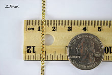 Load image into Gallery viewer, 10K Yellow Gold Hollow Cuban Curb Chain Link Pendant Necklace Bracelet 2mm ~ 7mm 7"~30"
