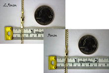 Load image into Gallery viewer, 14K Solid Gold Flat Cuban Link Chain Necklace Bracelet for Men Women 2mm ~ 10mm / 7" ~ 30"
