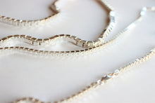 Load image into Gallery viewer, 925 Sterling Silver Box Chain Necklace Men Women 0.7mm ~ 4.6mm
