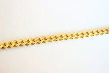 Load image into Gallery viewer, 10K Yellow Gold Hollow Miami 6.5mm Necklace Chain Bracelet
