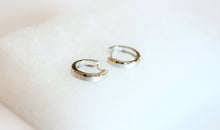 Load image into Gallery viewer, 14K Yellow/Rose/White Gold Elegant Huggie Hoop Earrings
