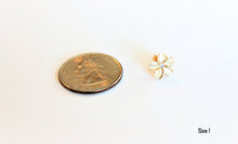 Load image into Gallery viewer, 14K Yellow &amp; Rose Gold Pretty Flower Earrings 2 Sizes with CZ
