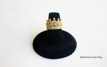 Load image into Gallery viewer, 10k Solid Yellow Gold Cubic Zirconia Polished Crown Ring [2 Styles]
