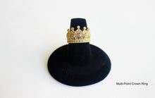Load image into Gallery viewer, 14k Solid Yellow Gold Cubic Zirconia Polished Crown Ring [2 Styles]
