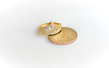 Load image into Gallery viewer, 10k Solid Yellow Gold Cubic Zirconia Polished Crown Ring [2 Styles]
