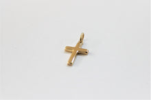 Load image into Gallery viewer, 14K Yellow Gold Cross Pendant with/out white gold Jesus
