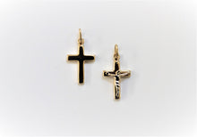 Load image into Gallery viewer, 14K Yellow Gold Cross Pendant with/out white gold Jesus
