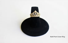Load image into Gallery viewer, 14k Solid Yellow Gold Cubic Zirconia Polished Crown Ring [2 Styles]

