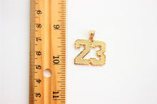 Load image into Gallery viewer, Authentic 10K Yellow Gold Number Two-Digit Pendant Charm Diamond Cut
