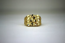 Load image into Gallery viewer, 10k Solid Yellow Gold Nugget Style Ring
