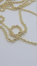 Load image into Gallery viewer, 10K Yellow Gold Hollow Rope Necklace Chain
