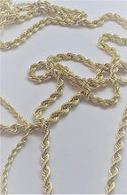 Load image into Gallery viewer, 10K Yellow Gold Hollow Rope Necklace Chain
