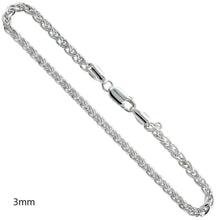 Load image into Gallery viewer, 925 Sterling Silver Spiga Wheat Necklace Bracelet Chain
