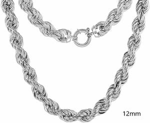 925 Sterling Silver Hollow Rope Necklace Bracelet Chain