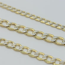 Load image into Gallery viewer, Authentic 10K Hollow Two Tone Gold D/C Cuban Necklace Chain
