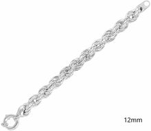 Load image into Gallery viewer, 925 Sterling Silver Hollow Rope Necklace Bracelet Chain
