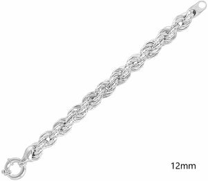 925 Sterling Silver Hollow Rope Necklace Bracelet Chain