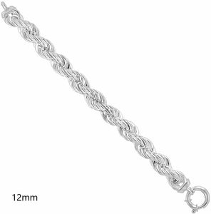 925 Sterling Silver Hollow Rope Necklace Bracelet Chain