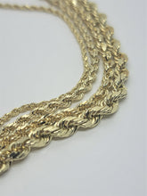 Load image into Gallery viewer, Authentic 10K Solid Yellow Gold Rope Necklace Chain
