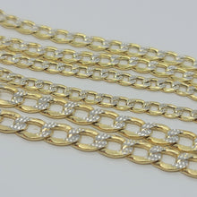 Load image into Gallery viewer, Authentic 10K Hollow Two Tone Gold D/C Cuban Necklace Chain
